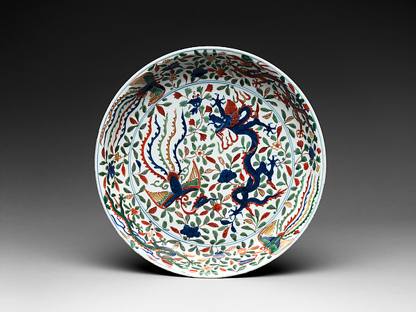 Dragon-and-Phoenix Dish (Wanli, late 16th–early 17th c.)